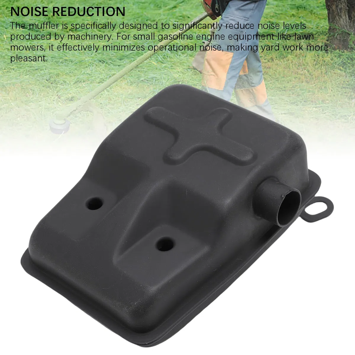 Mumusuki Kit de Silenciador de Escape, Cortacésped de Jardín Reemplazar el Motor 2 del Portavoz de la Motosierra de Reemplazo de 2 Golpes para 40 5 para Tu43 para 430