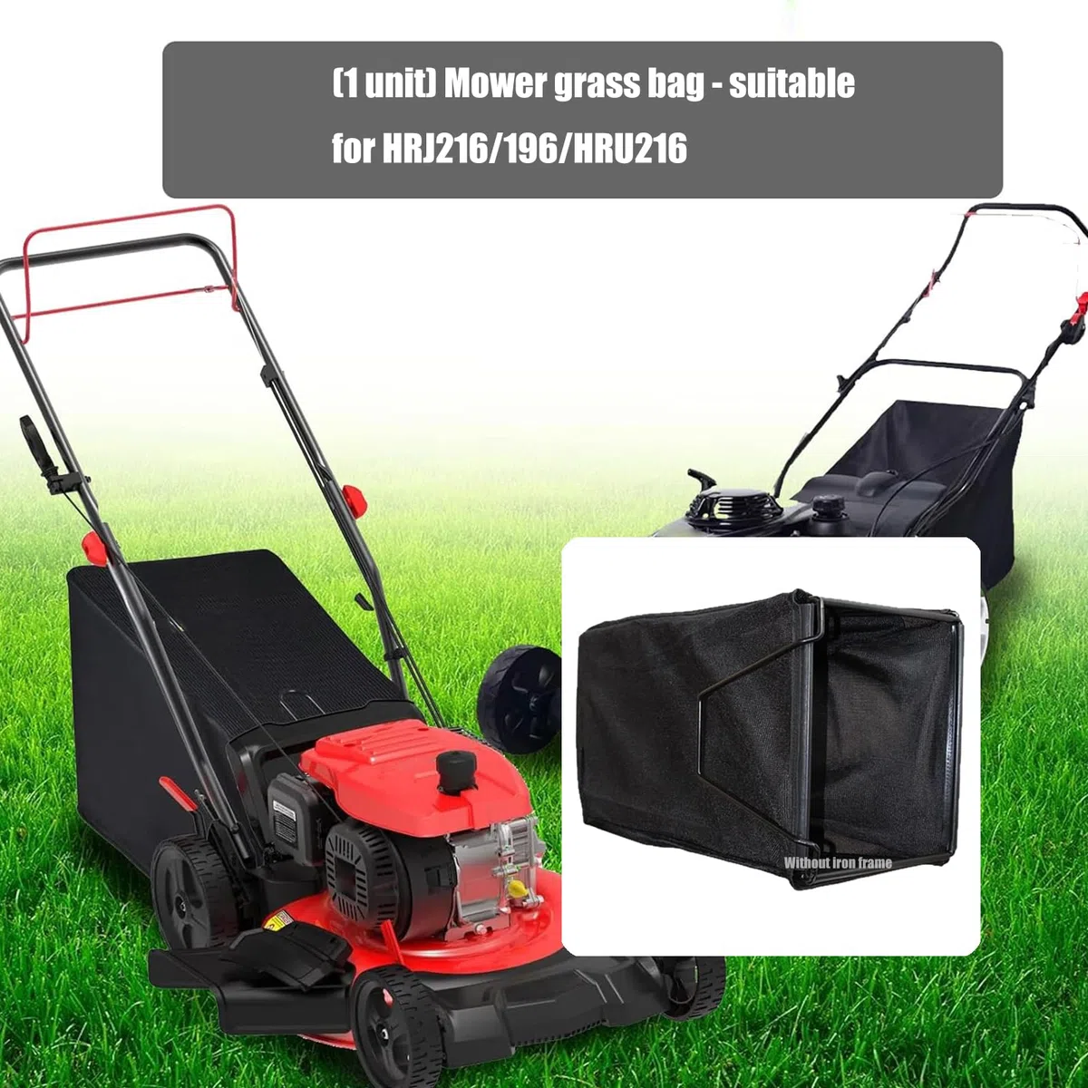 21 Pulgadas Bolsa De Cortacésped De Gran Capacidad Fácil Montaje Para HRJ216/196/HRU216 Eficiente Colección De Hierba Cortacésped Bolsa de Hierba