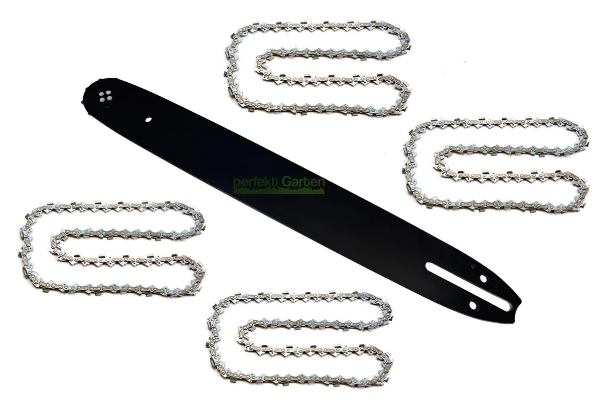 40 cm 1,3 mm 3/8" 57 TG espada + 4 cadenas compatibles con Einhell GH-EC 2040 RG-EC 2240 motosierra