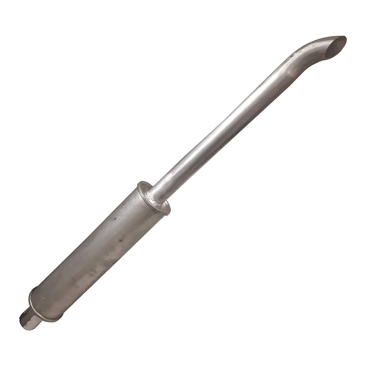 Silenciador universal para tractor, diámetro de 100 mm, conector de tubo de escape Ø45 mm, acero de escape aluminizado para remolcadores y maquinaria agrícola, longitud total de 1000 mm