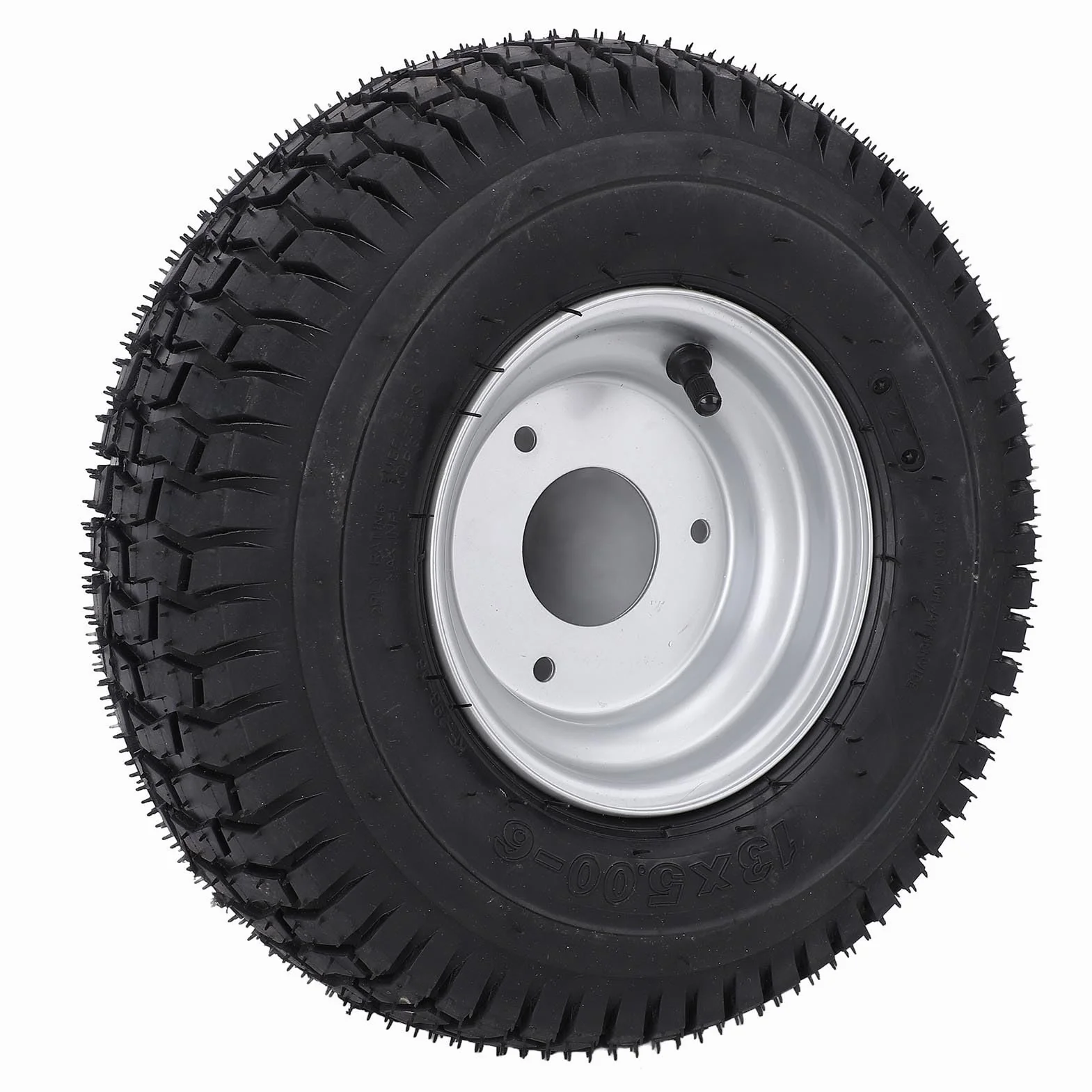 Luocute Neumático ATV de 6 Pulgadas, Neumático de Vacío 13x5.00-6 para Cortacésped del Césped de Bicicleta ATV Quad Off Road GO Kart, Llanta de 13/5.00-6 Rueda con Llanta de 6 Pulgadas,