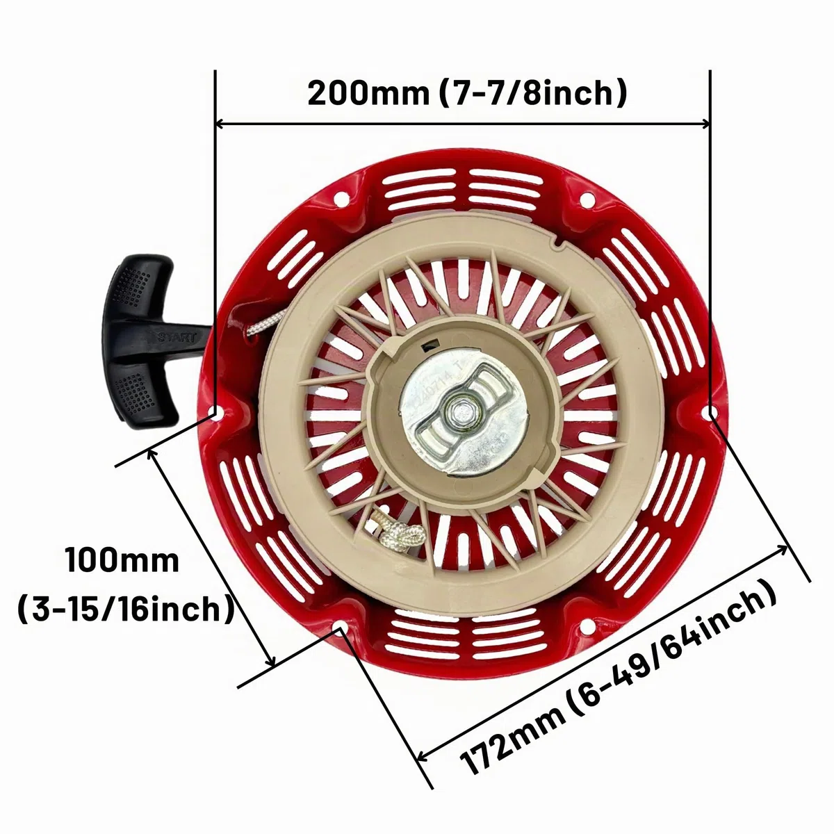 GX340 GX390 Arrancador de Retroceso Reemplazo para Honda & Clones 339c 389cc 420cc 439cc 459cc GX610 620 11 13 18 20 HP motores generador