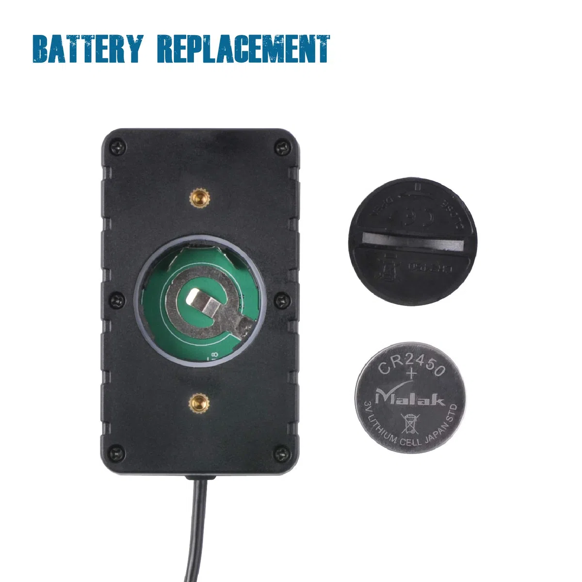 Runleader Horas de mantenimiento digital Tacómetro, reloj y pantalla de retroiluminación, batería reemplazable para tractor de jardín, compresor, soplador de hojas, jetski, ATV, motor(058B, RD)