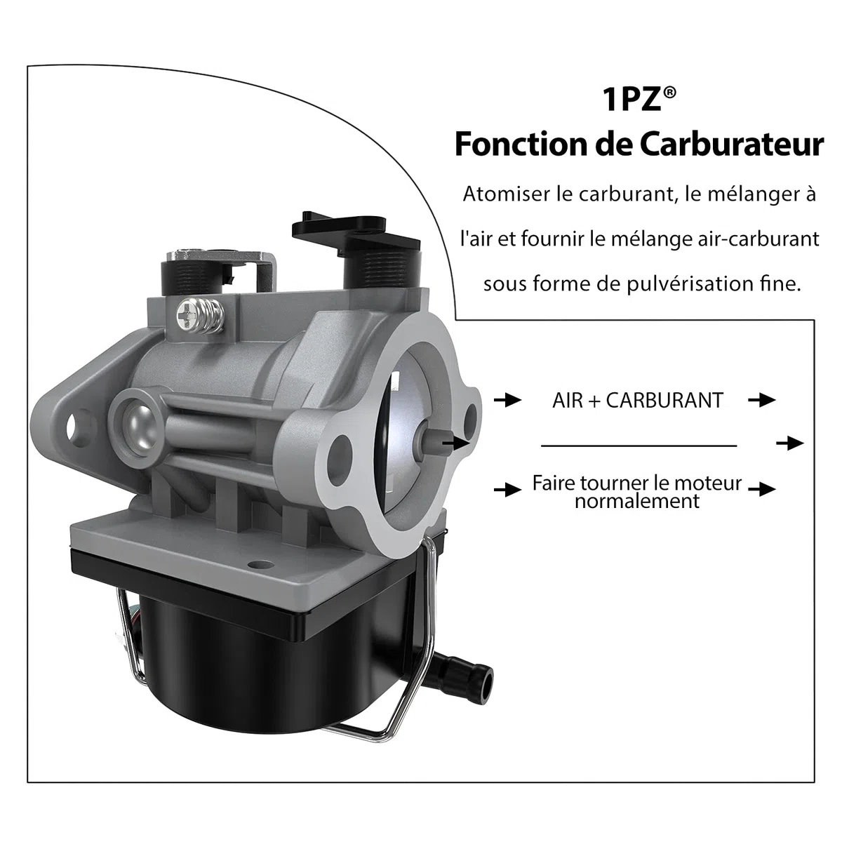 1PZ F6C-T5A Carburador Carb Reemplazo para Tecumseh 640065A 640065 Motor OHV110 OHV115 OHV120 OHV125 OHV130 OHV135 Cortacésped 13,5 HP 14HP 15HP Tractor