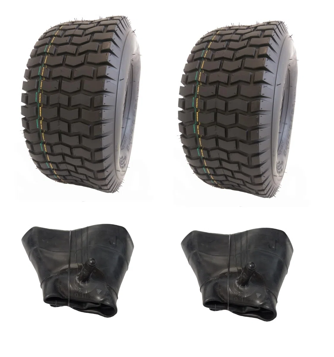 Narubb 13x5.00-6 S2101 - 2 cámaras de aire y 2 neumáticos de césped con mangueras para tractor cortacésped, cortacésped, neumáticos de cortacésped en el tamaño 13 x 5.00-6 13 x 5-6