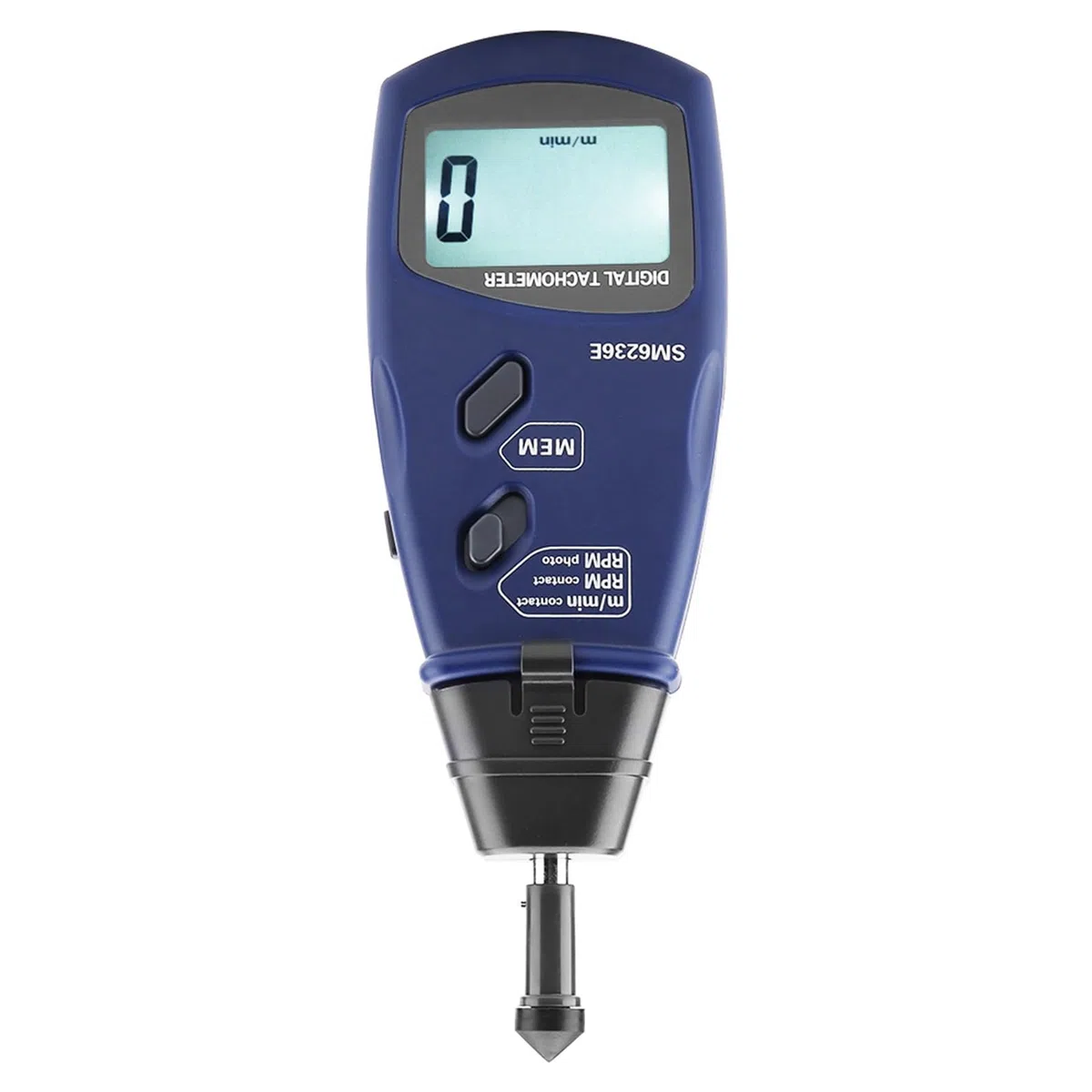 Akozon Tacómetro Probador de contacto, Almacenamiento automático de datos, Retener Fotoeléctrico Modo, Distancia 50 mm ~ 500 mm, Pantalla LCD grande