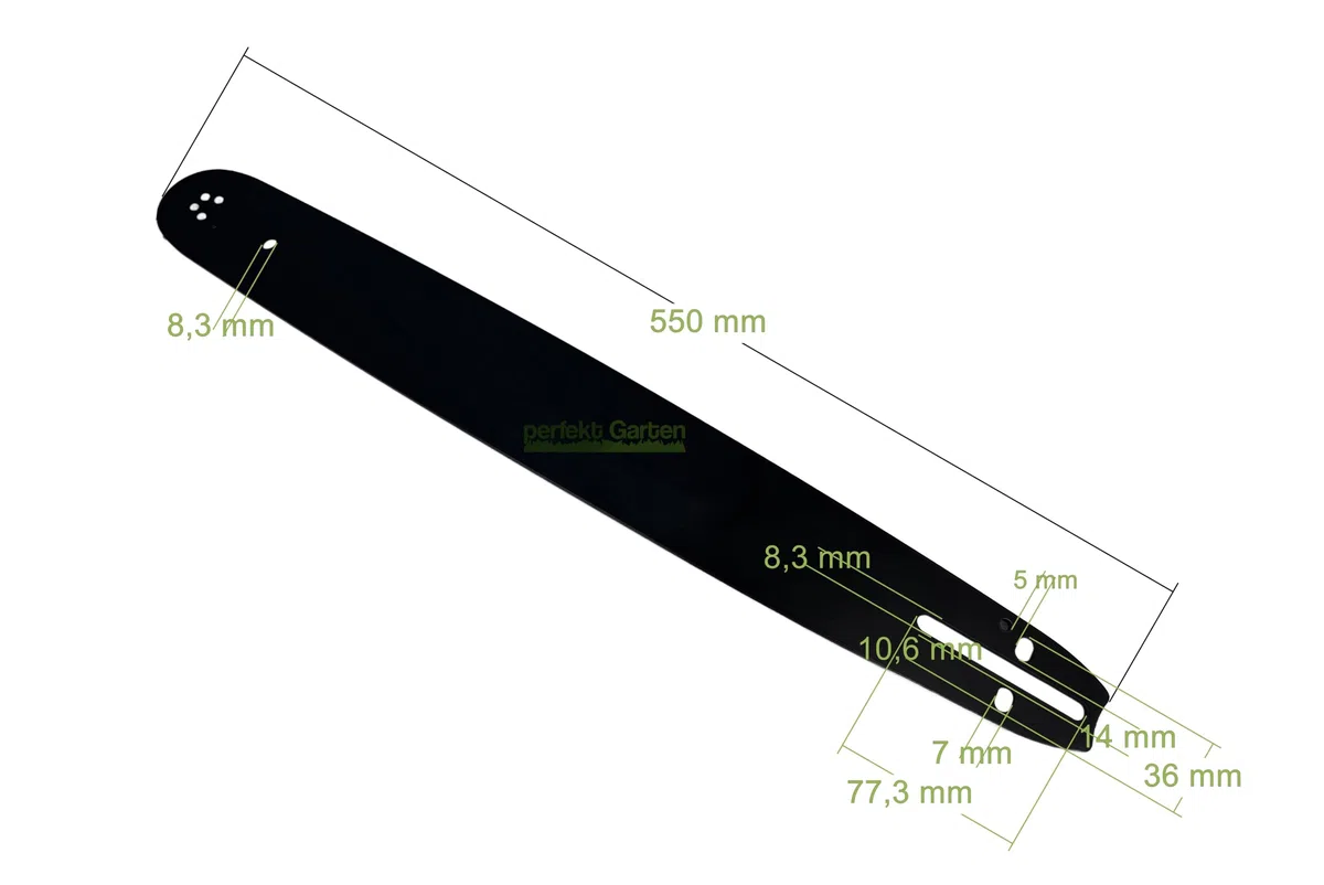 50cm 1,5mm 0,325" 76 TG barra guía de motosierra + 4 x cadenas compatible con CS6220G