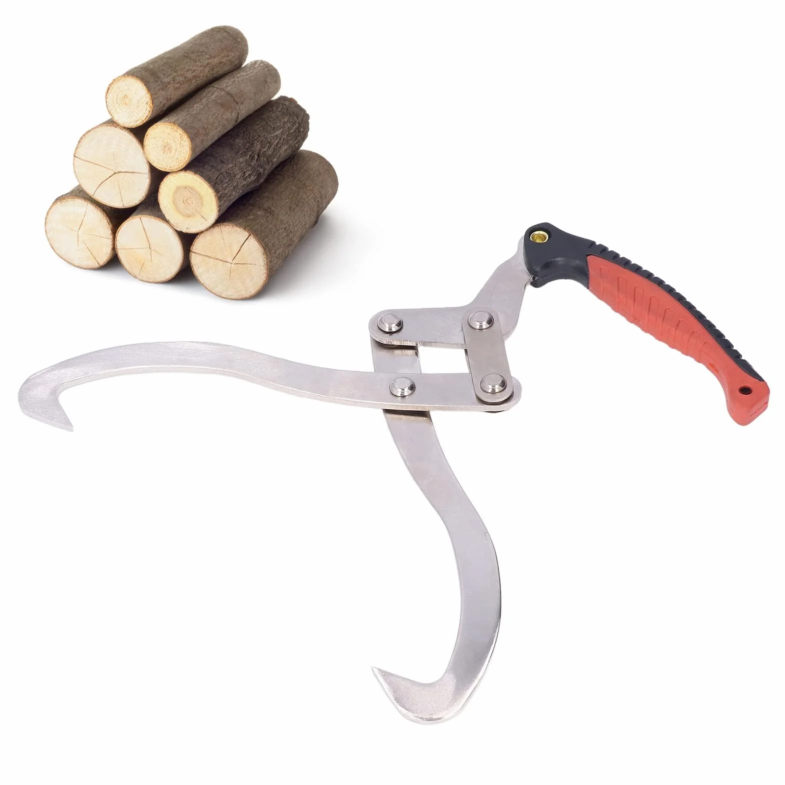 Yosoo Health Gear Pinzas para Troncos, Gancho de Garra de Elevación para Manejo de Madera de Jardín