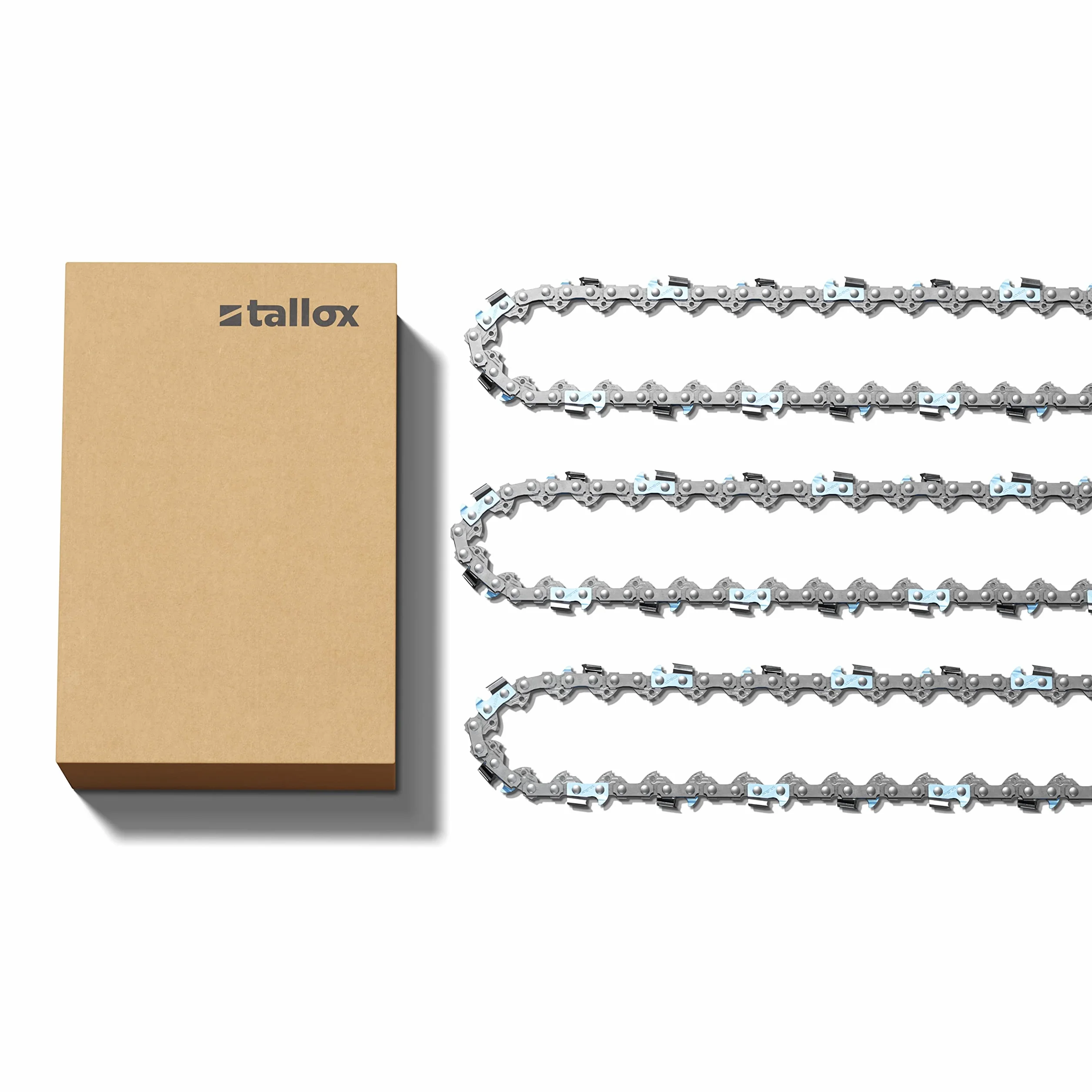 3 tallox cadenas de sierra 3/8" 1,3 mm 52 eslabones 35 cm full-chisel compatible con Oregon Bosch Dollmar Hitachi Echo Einhell Makita Husqvarna y otras