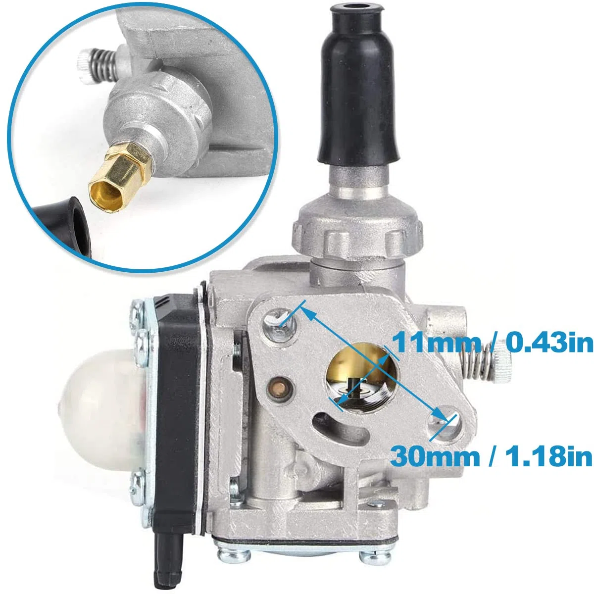 ZAMDOE Kit de carburador para Kawasaki Th43 Th48 Motor, cortacésped, Herramienta de jardinería al Aire Libre, con Junta, línea de Combustible, bujía, Piezas del Motor
