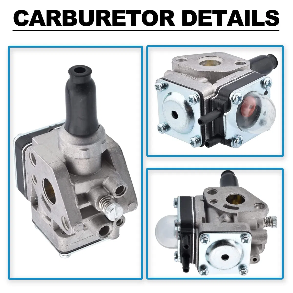 ZAMDOE Kit de carburador para Kawasaki Th43 Th48 Motor, cortacésped, Herramienta de jardinería al Aire Libre, con Junta, línea de Combustible, bujía, Piezas del Motor