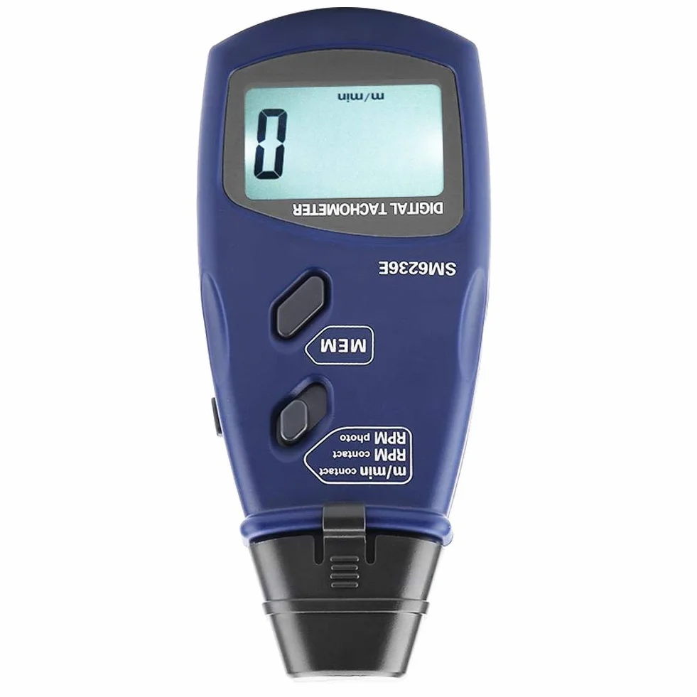 Akozon Tacómetro Probador de contacto, Almacenamiento automático de datos, Retener Fotoeléctrico Modo, Distancia 50 mm ~ 500 mm, Pantalla LCD grande