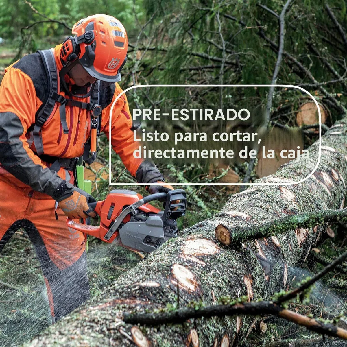Husqvarna X-Cut SP33G - Cadena de motosierra de 18 pulgadas, paso de 325 pulgadas, calibre 50 pulgadas, 72 eslabones de transmisión, repuesto de hoja de motosierra preestirada con lubricación superior