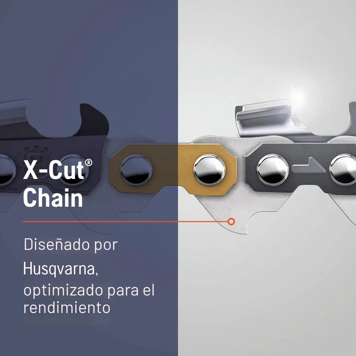 Husqvarna X-Cut SP33G - Cadena de motosierra de 18 pulgadas, paso de 325 pulgadas, calibre 50 pulgadas, 72 eslabones de transmisión, repuesto de hoja de motosierra preestirada con lubricación superior