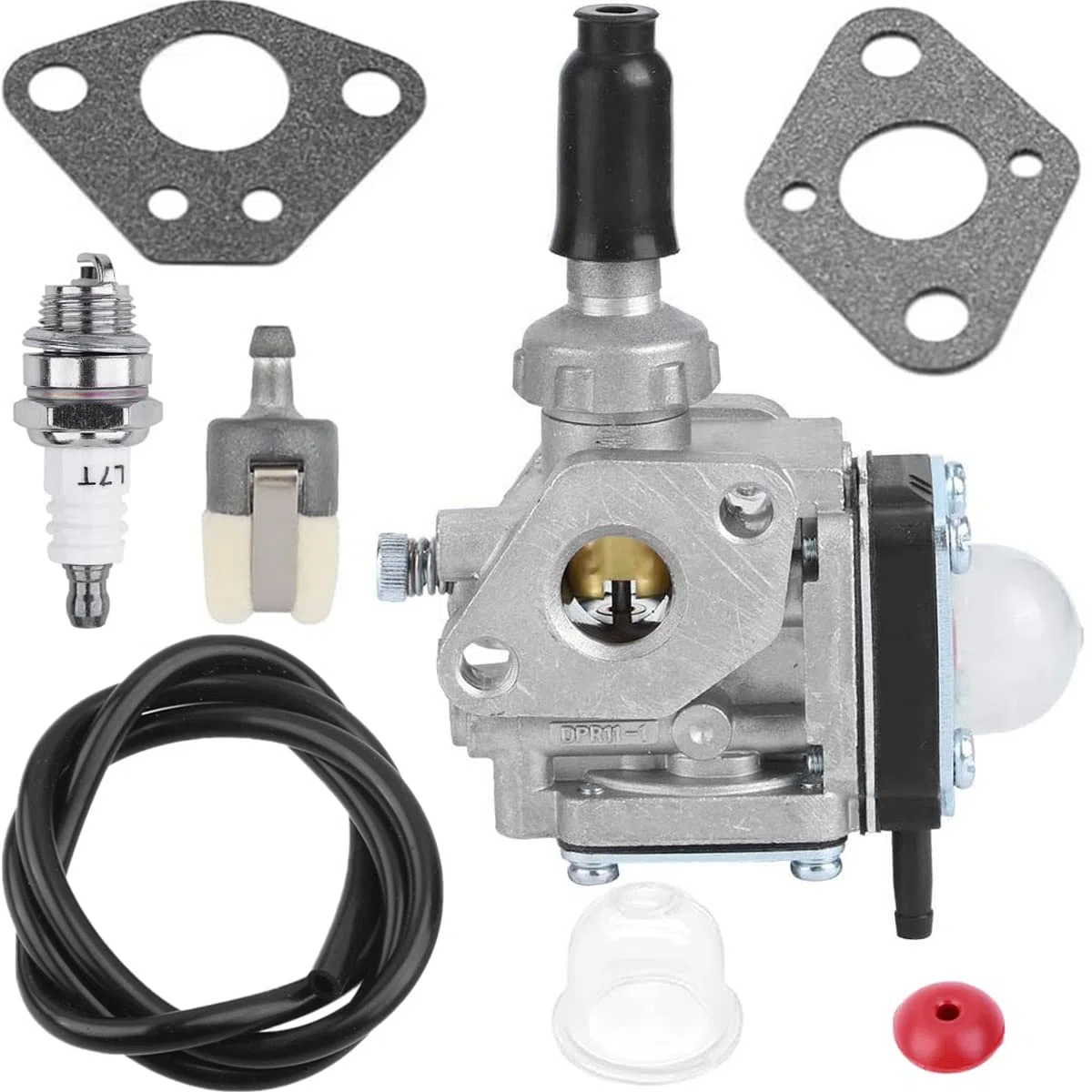 ZAMDOE Kit de carburador para Kawasaki Th43 Th48 Motor, cortacésped, Herramienta de jardinería al Aire Libre, con Junta, línea de Combustible, bujía, Piezas del Motor