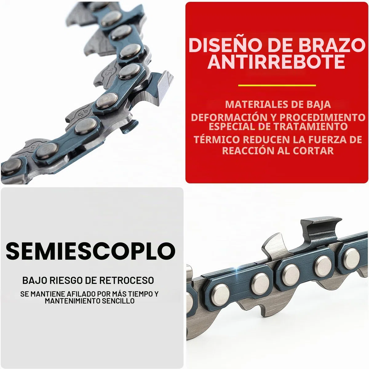 Cadena de motosierra de 35 cm (14 pulgadas), paso de 1,3 mm (3/8"), 52 eslabones, guía de cadena de 35 cm, compatible con los modelos Einhell GH-EC 1835, GC-EC1935, Makita DCS330