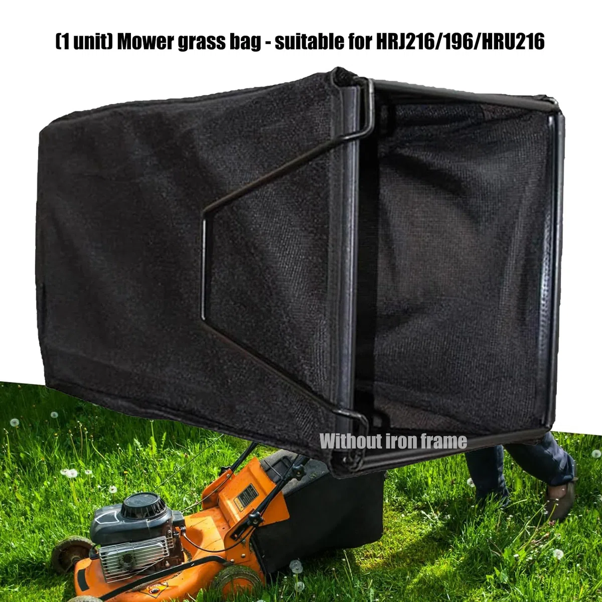 21 Pulgadas Bolsa De Cortacésped De Gran Capacidad Fácil Montaje Para HRJ216/196/HRU216 Eficiente Colección De Hierba Cortacésped Bolsa de Hierba