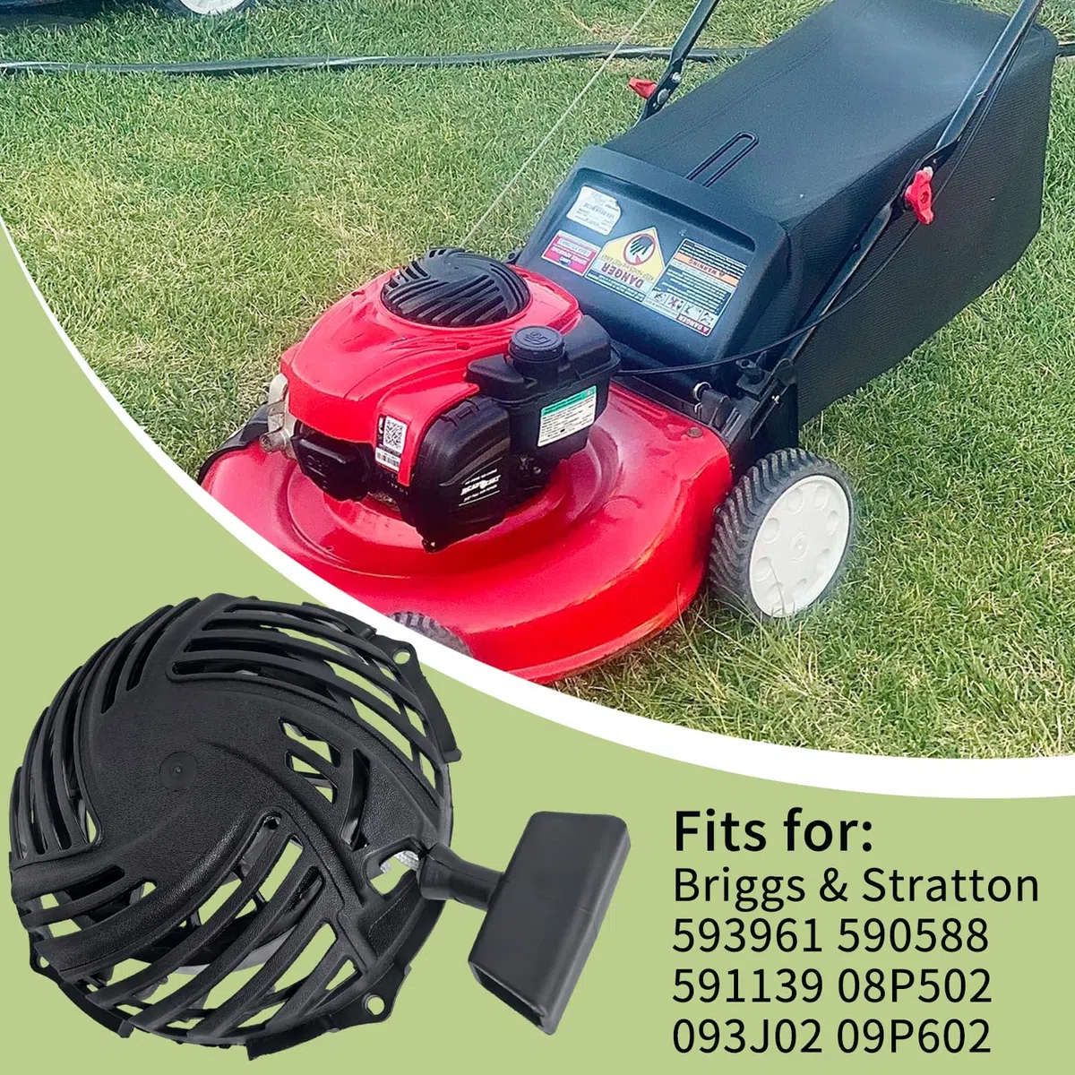 deawater Arrancador de retroceso para Briggs & Stratton 593961 590588 591139 593959 piezas de repuesto