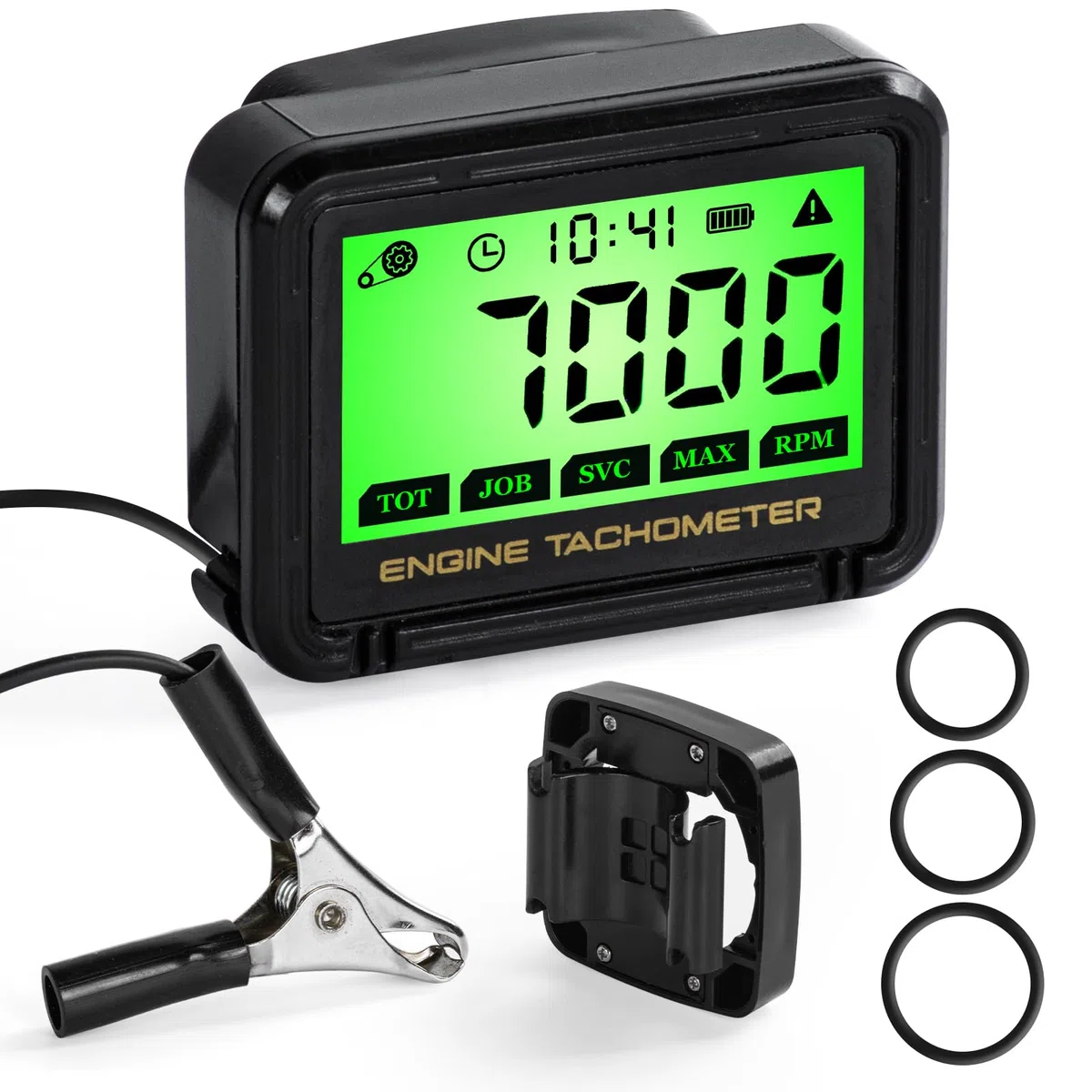 Tacómetro de Motosierra Digital Inductivo Tacó metro para motor de clip Drehzahlmesser RPM Tacómetros de Pulso para Cortacésped, Motocicleta,ATV, Barco, Equipo Marino, UTV y Motores Pequeños