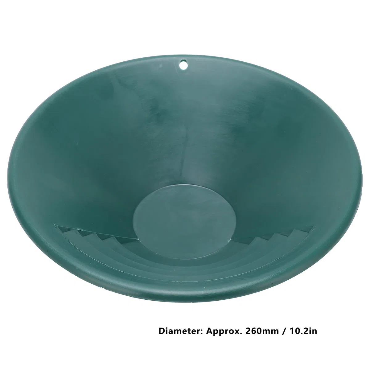 Walfront Sartén de Oro de plástico Verde de 260 mm Kit de Lavado de Oro Manual Sartén de Lavado de Oro Sartenes de Oro para minería de Oro