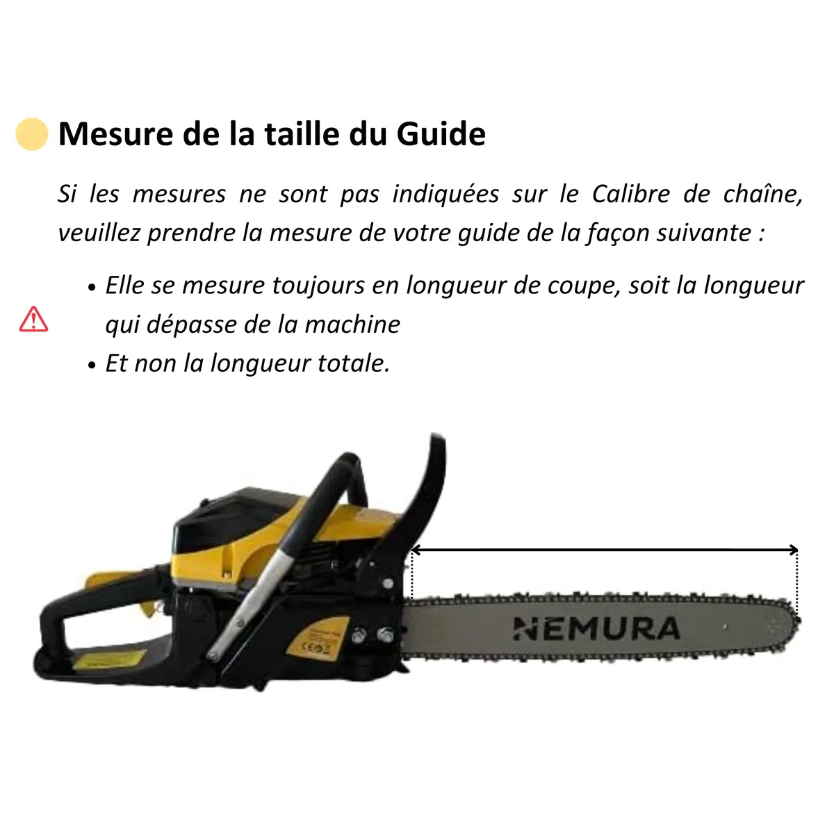 Expert Motoculture – Guía de cadena para motosierra Shindaiwa/Sdk/Iseki 45 cm .325 .058 (1,5 mm).