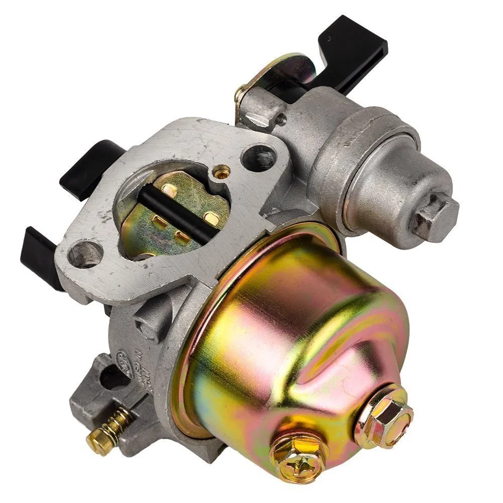 Kit de carburador de carburador con filtro de aire bobina de encendido para Honda Gx140 Gx160 Gx200 5.5HP 6.5HP motor partes + sistema de silenciador de escape EX35 con escudo térmico