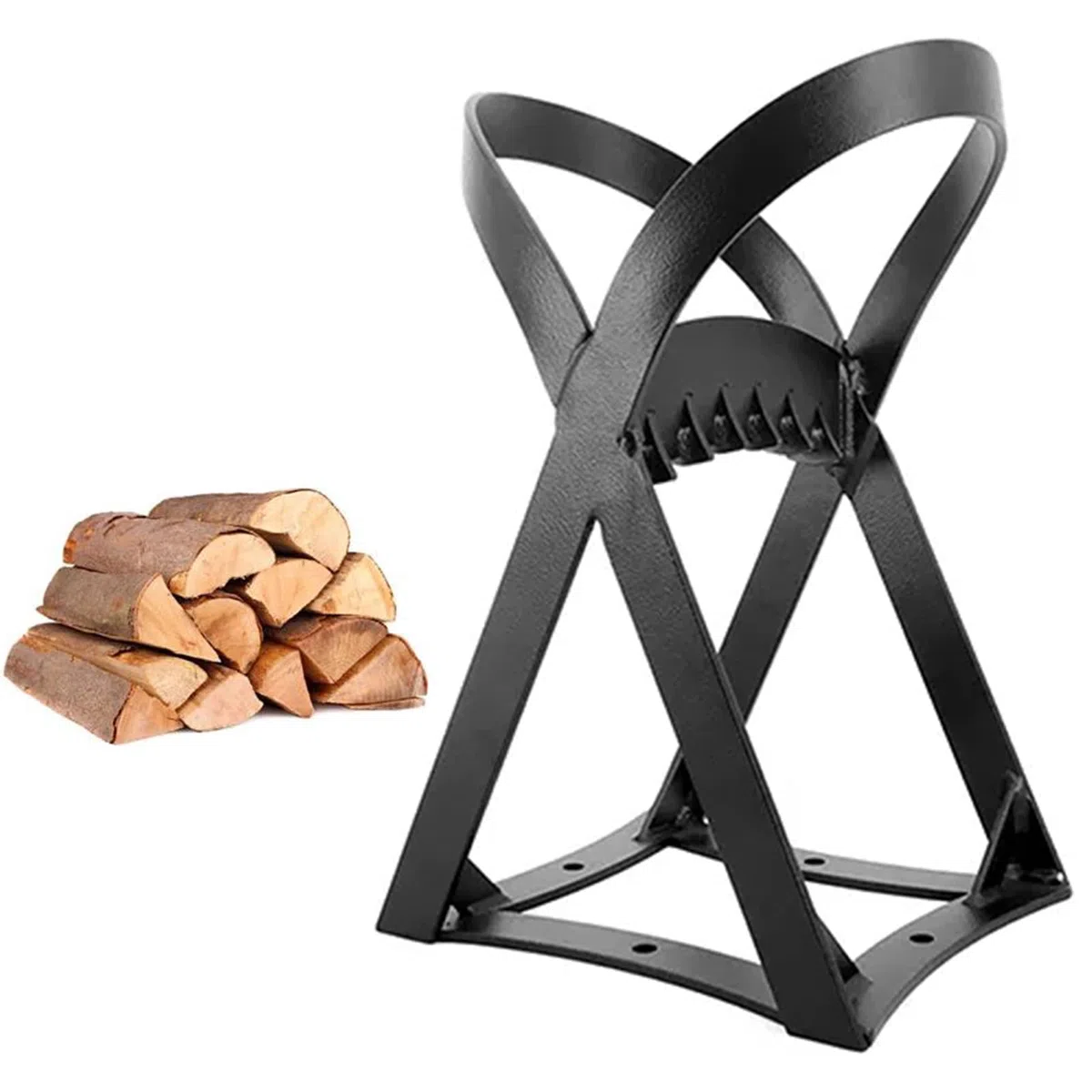 Partidor de Leña de Metal Divisor de troncos Divisor para leña, Divisor de troncos de madera manual Cortador de leña, Cuña de división de troncos manual, Divisor de madera de hierro fundido