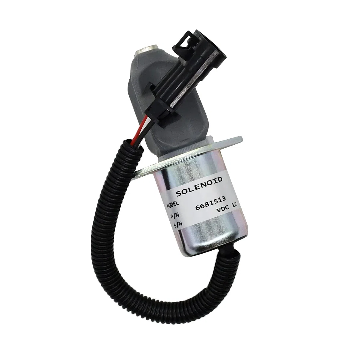 6681512 Solenoide de Freno de Estacionamiento de Bloqueo 12 V para Tracción de Patín Bobcat S100 S130 S150 S160 S175 S185 S220 S205 S250 S300 450453 463 553 653 751 753 763 773 853 863 873 883 953
