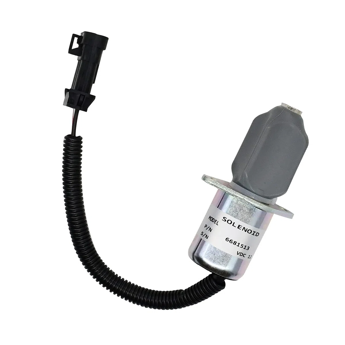 6681512 Solenoide de Freno de Estacionamiento de Bloqueo 12 V para Tracción de Patín Bobcat S100 S130 S150 S160 S175 S185 S220 S205 S250 S300 450453 463 553 653 751 753 763 773 853 863 873 883 953