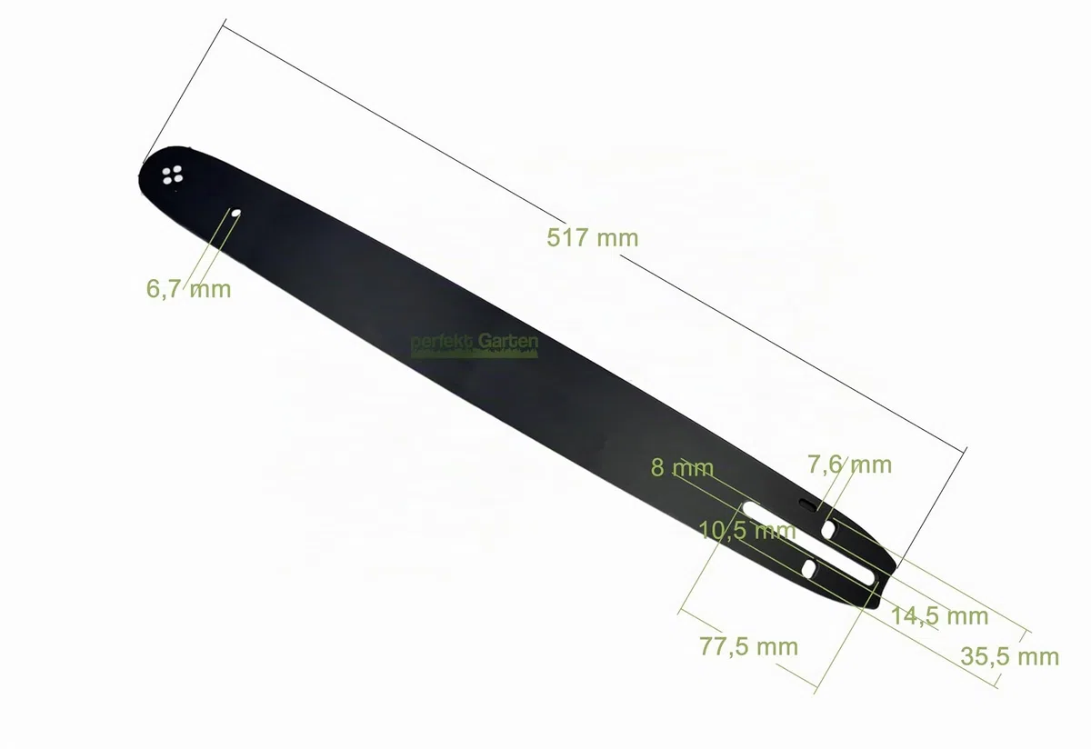 45 cm (18 pulgadas); 1,5 mm; 0,325"; 72 TG espada + 4 cadenas compatibles con Tarus Alpina Homelite Dolmar