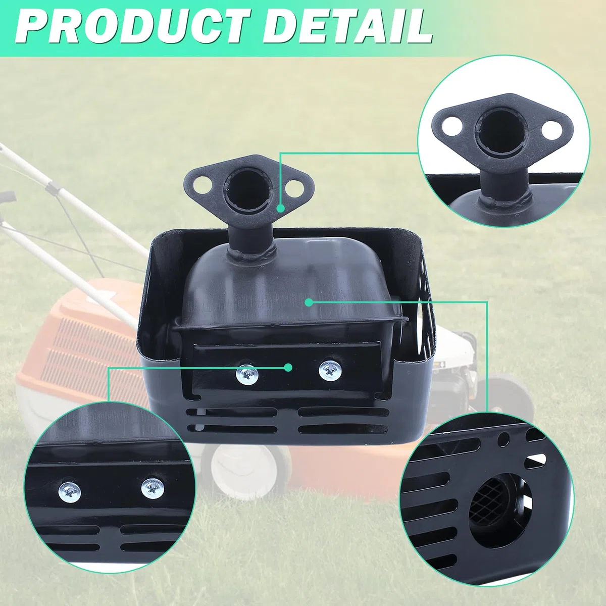 Silenciador de escape para Honda GX200 GX160 GX120 GX140, ADEFOL escape con manguera + junta + bujía piezas de repuesto silenciador motor accesorios