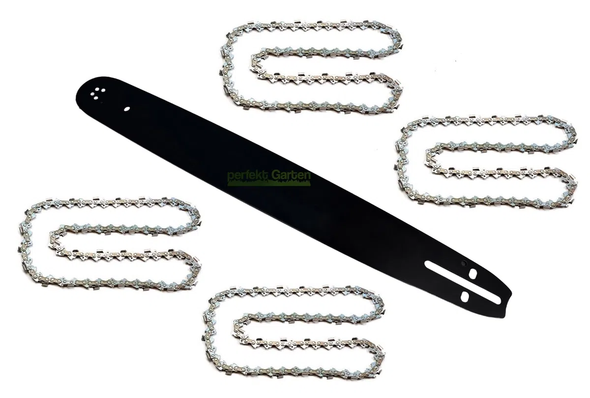 50cm 1,5mm 0,325" 76 TG barra guía de motosierra + 4 x cadenas compatible con CS6220G