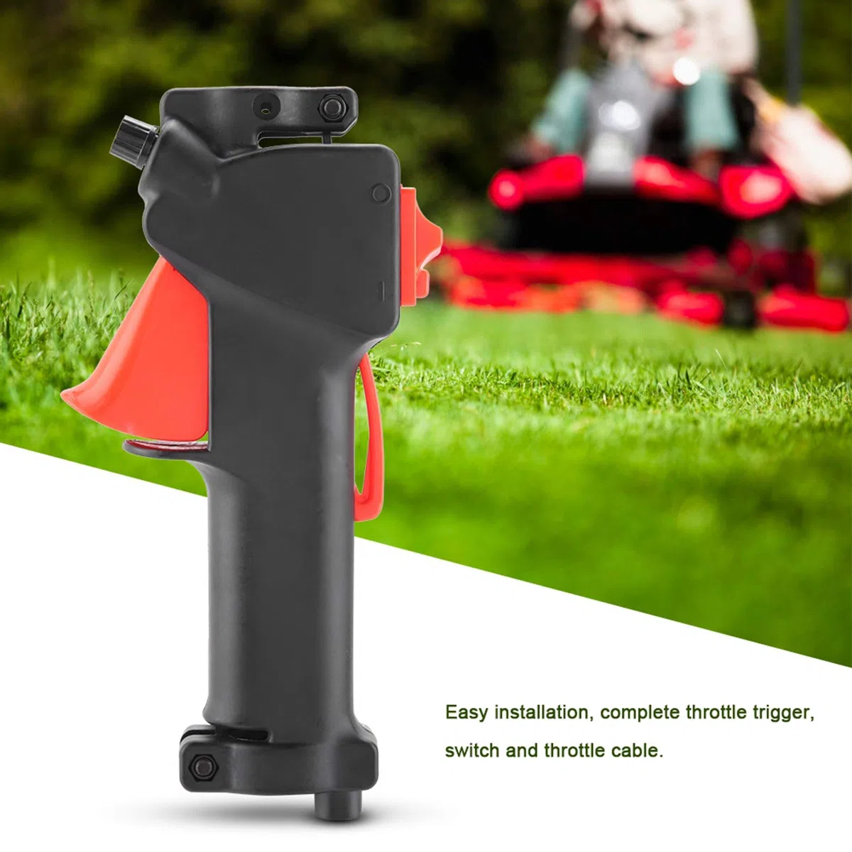 Interruptor De Mango De Strimmer, 26 Mm Desbrozadora De Acelerador De Plástico Interruptor De Mango De Control Del Acelerador Juego de Cables de 1,1 m Piezas para máquina de jardín