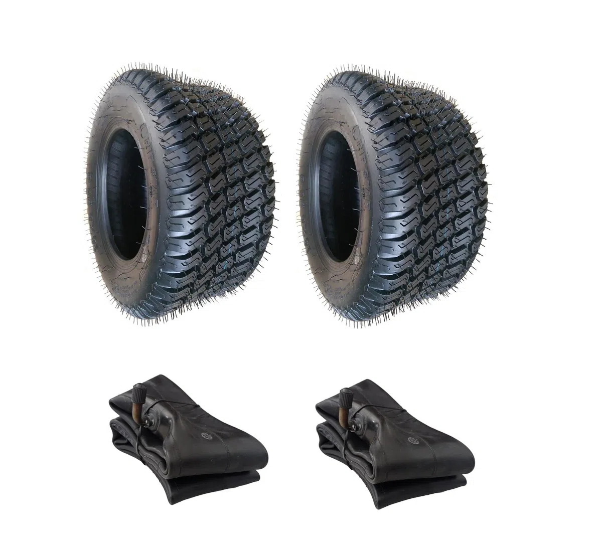 2 cámaras de aire + 2 neumáticos de césped de 13 x 5,00 – 6 Wave para tractor cortacésped, cortacésped, removedora de nieve, 13 x 5,00 – 6