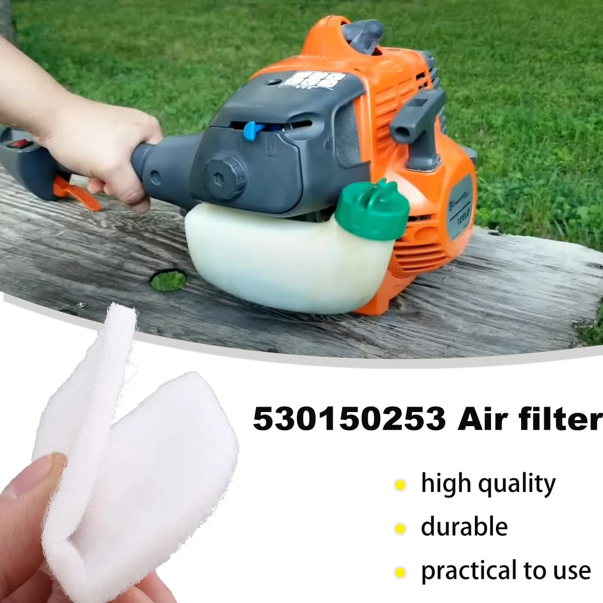 ZAMDOE 128LD Kit de afinación de Filtro de Aire para Husqvarna 530150253 124L 125L 125LDX 128L 128CD 128LD 128LDX Piezas de desbrozadora con bujía Línea de Combustible Filtro de Combustible