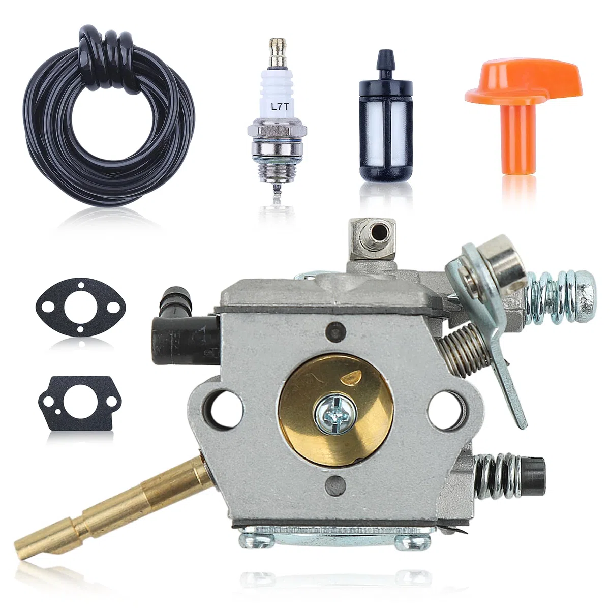 Adefol - Kit de carburador para Stihl FS160, FS200, FS202, FS280, FS350, FS120, FR220, BT120, BT121, SP200, cortapelos de césped, avce, pomo acelerador, repuesto 4134, 120, 0603