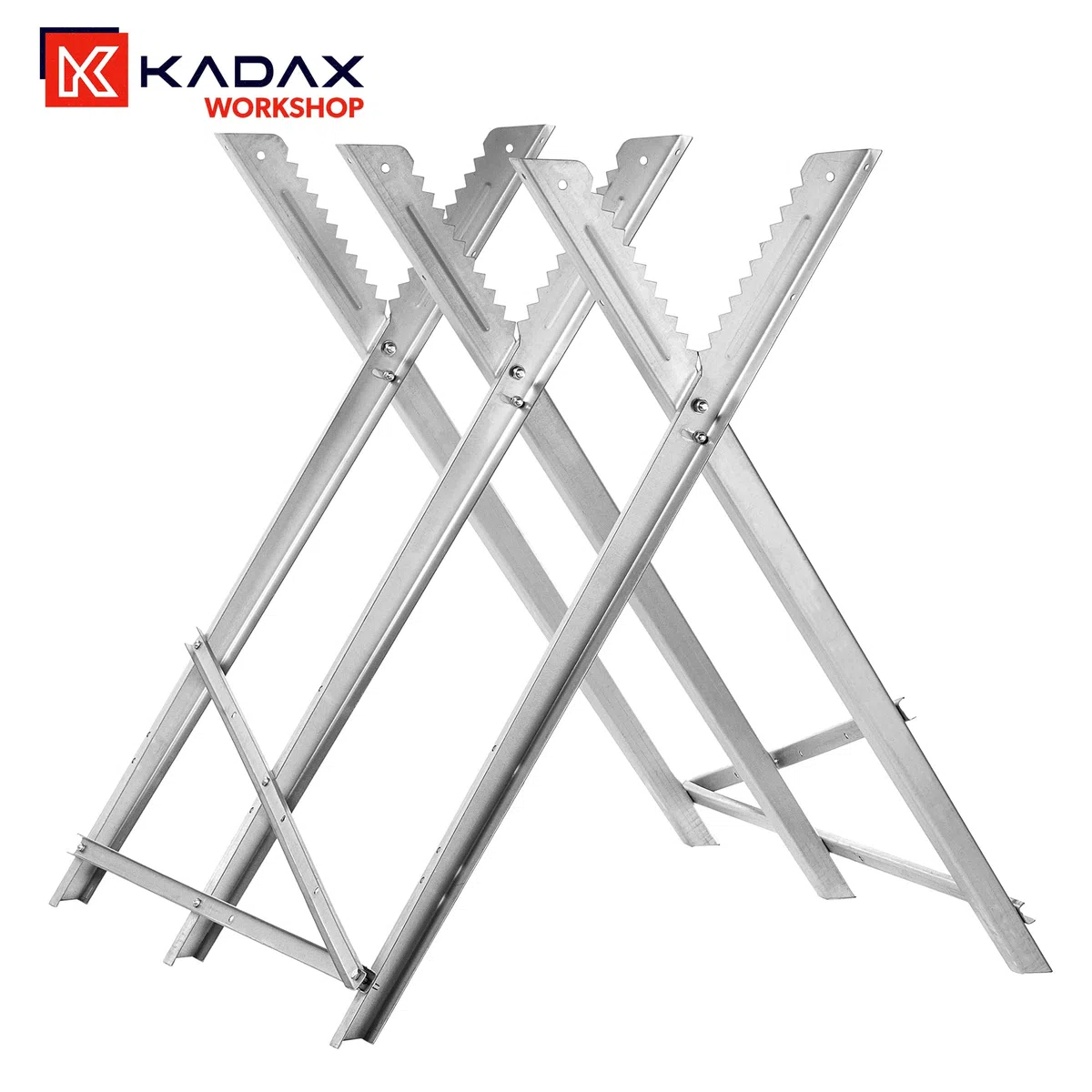 KADAX Caballete para motosierras, caballete plegable de madera de acero, caballete de madera plegable con capacidad de carga de hasta 150 kg, estructura para cortar leña, caballete plegable