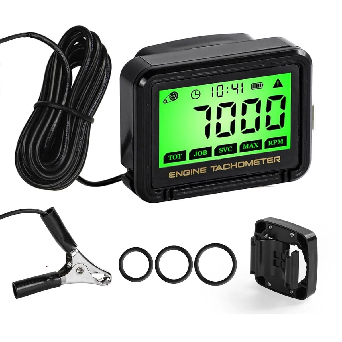 Tacómetro de Motosierra Digital Inductivo Tacó metro para motor de clip Drehzahlmesser RPM Tacómetros de Pulso para Cortacésped, Motocicleta,ATV, Barco, Equipo Marino, UTV y Motores Pequeños