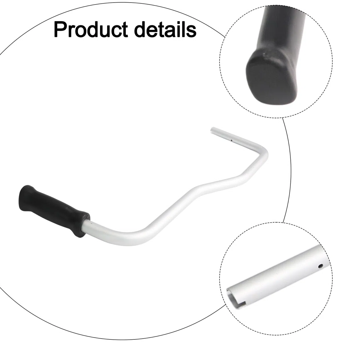 Mango ergonómico para recortadora de cuerdas FS130, FS131, FS110, FS111, FS90, FS91, FS89, FS200, barra de repuesto de aluminio y ABS con agarre antideslizante, 22 mm