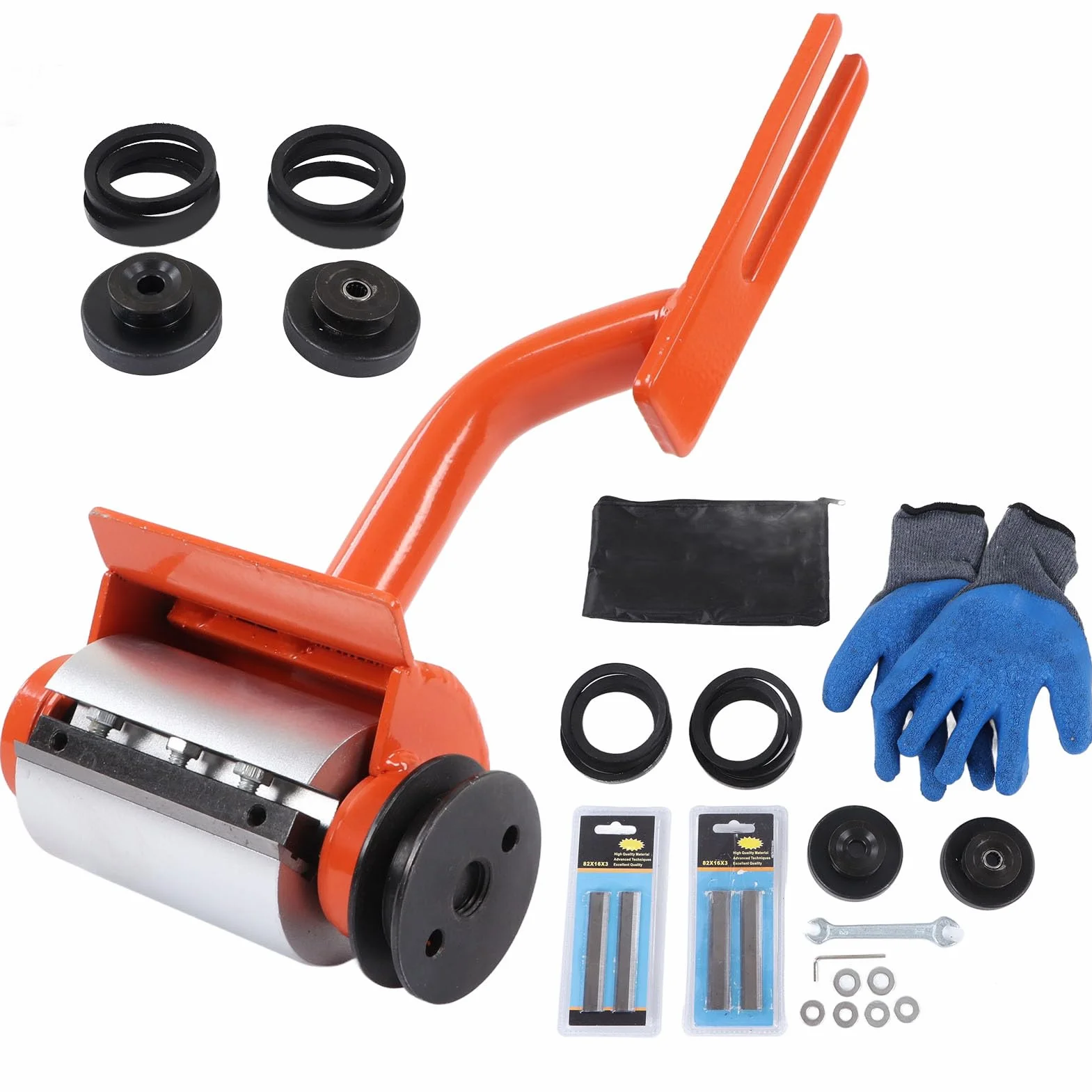 Fydun Log Peeler Debarker, Log Peeler Herramienta de Descortezado de Madera Multifuncional Accesorio de Motosierra con 6 Cuchillas Alargadas para