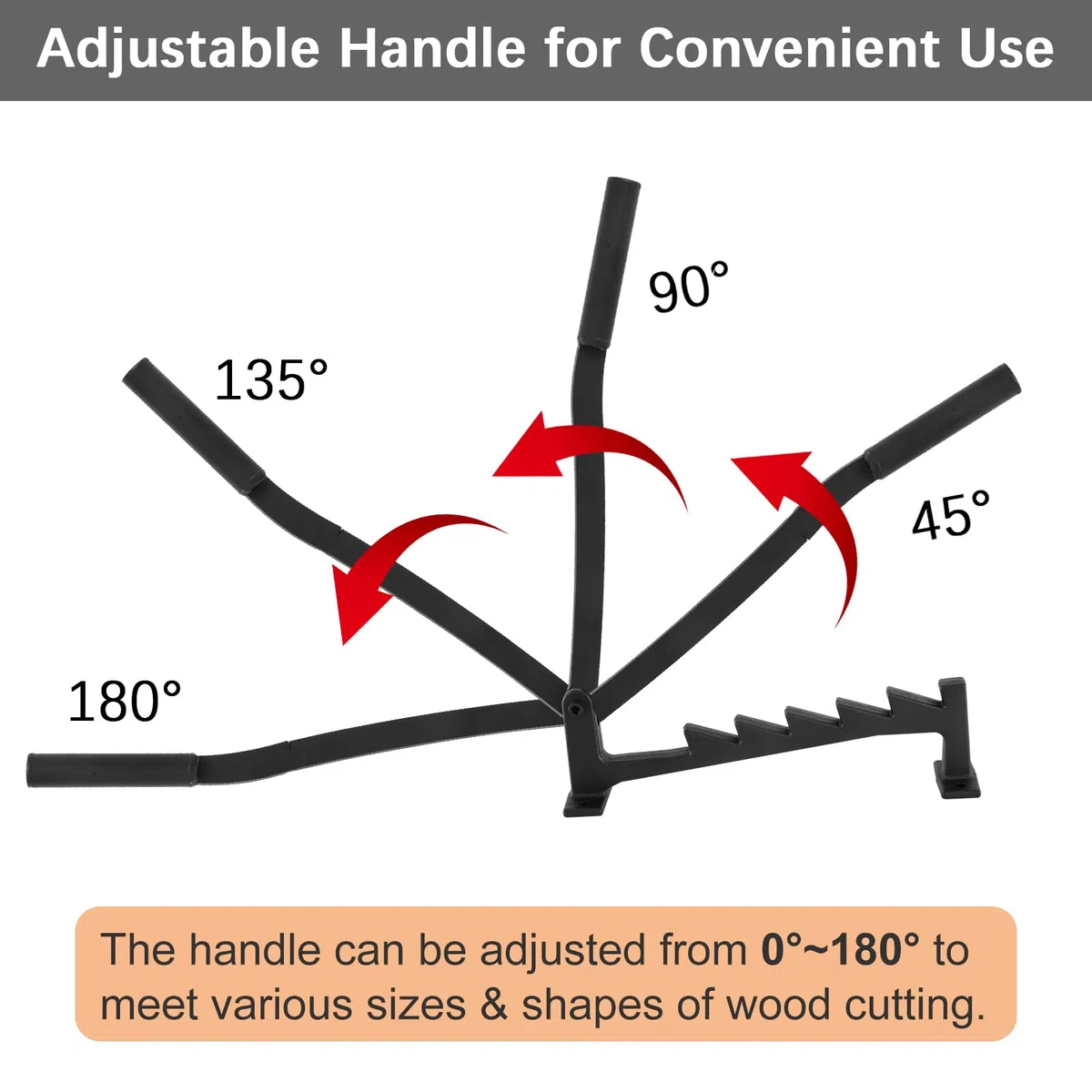 Divisor de Madera Manual, Montado en la Pared, Maquina para Rajar Leña, Divisor de Leña Portátil para Fuego, Astilladora de Leña, Partidor de Troncos para Uso Doméstico y Exterior, Negro