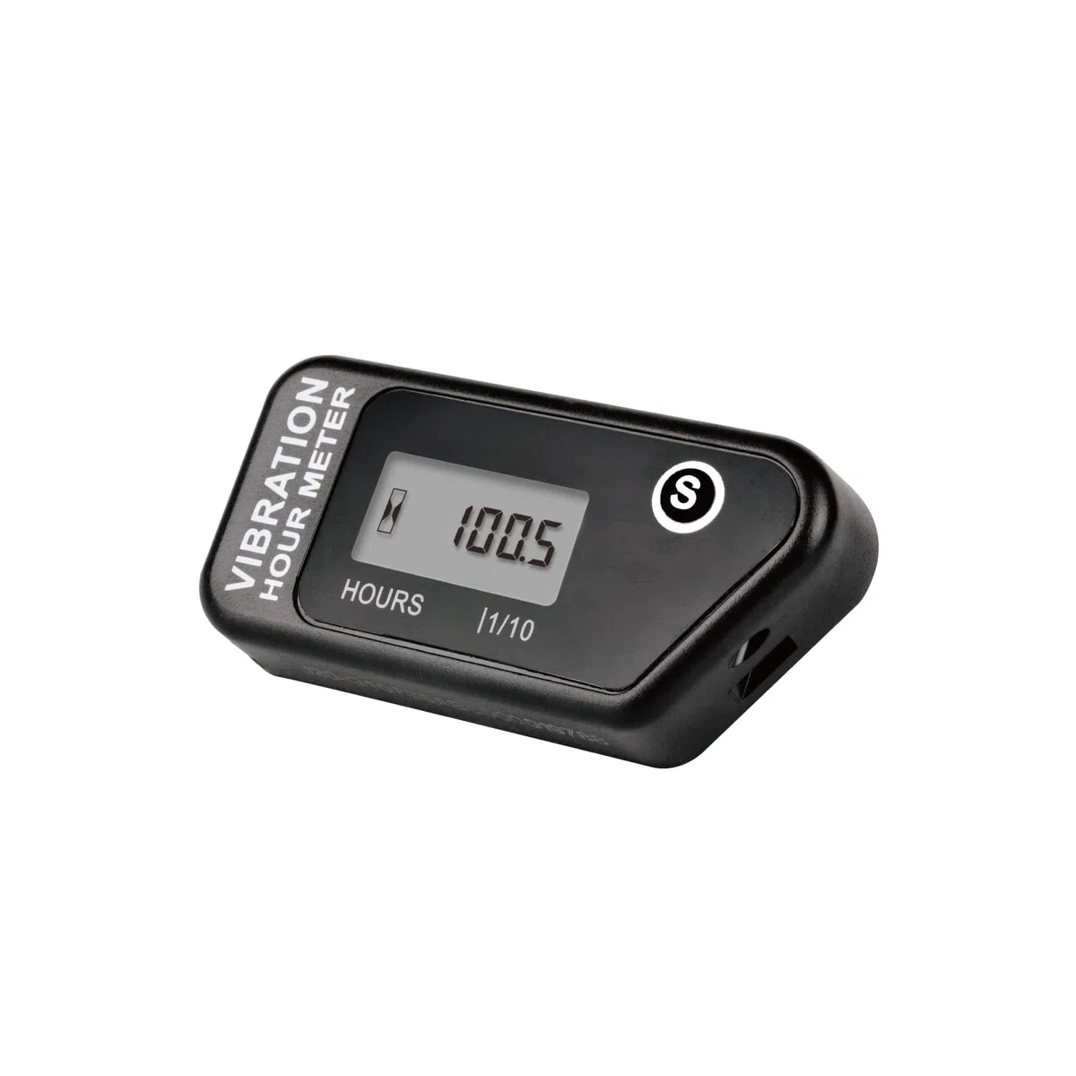 YOOREAL cronógrafo inalámbrico a batería, Tractor de césped, Carrito de Golf, Motosierra, Kart, trituradora de Madera, Separador de Troncos, Sensor de vibración ATV Marino (Black)