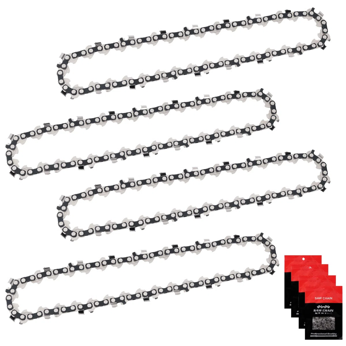 4 cadenas de sierra de 30 cm, 1/4 pulgadas, 1,1 mm, 64 eslabones motrices, cadena de motosierra compatible con motosierras Stihl 3670 000 0064 MSA 160 ms, MSA 60, MSA 70, MSA 120, MSA 140, MSA