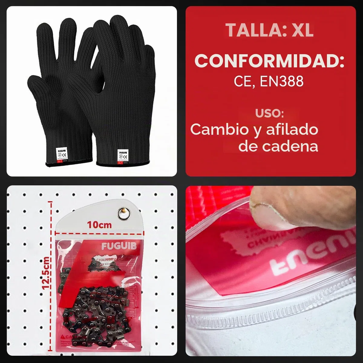 Cadena de motosierra de 35 cm (14 pulgadas), paso de 1,3 mm (3/8"), 52 eslabones, guía de cadena de 35 cm, compatible con los modelos Einhell GH-EC 1835, GC-EC1935, Makita DCS330