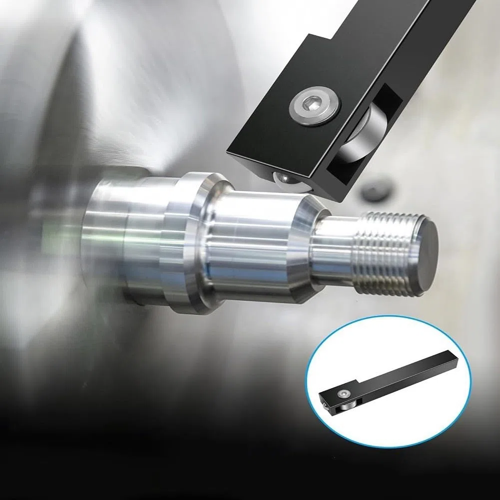 Mini herramienta de pulido de rodillo de torno con revestimiento resistente al óxido y construcción de acero al carbono, diseñada para un procesamiento eficiente de metales y reducción de rugosidad