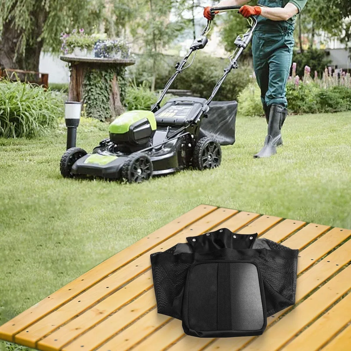 Bolsa universal para cortacésped | OEM 964-0221/764-0221 Reemplazo con tela resistente y compatibilidad multimodelo (1 unidad)
